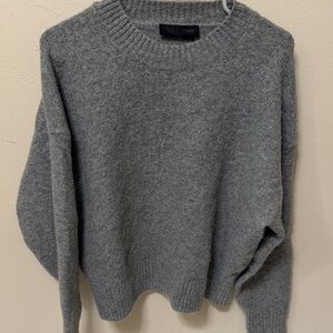 Zara Women's Charcoal Crewneck Sweater